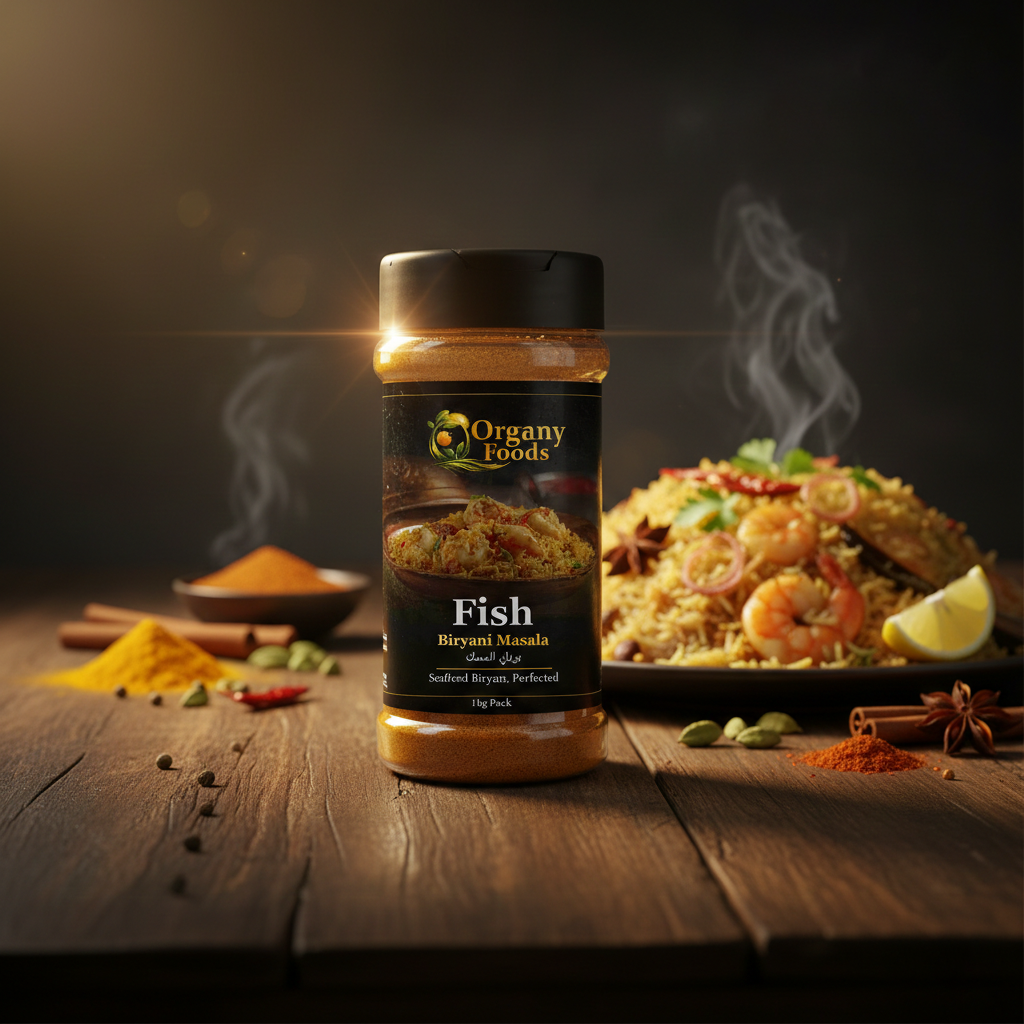 Organyfoods Fish Biryani Masala – Aromatic Seafood Biryani Spice Blend