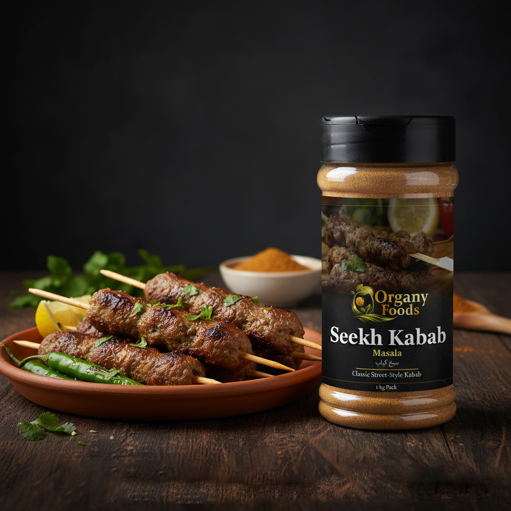 Organyfoods Seekh Kabab Masala – Authentic BBQ & Grill Spice Blend