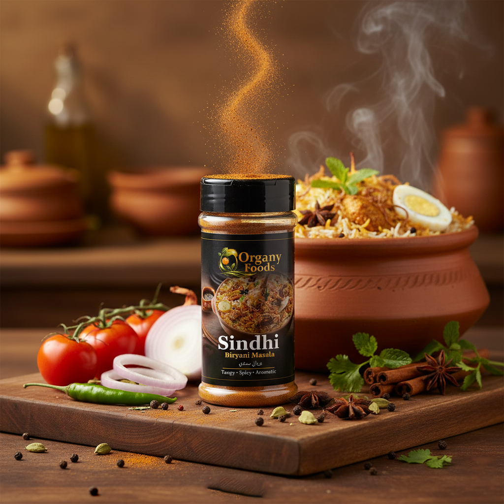 Organyfoods Sindhi Biryani Masala – Tangy & Aromatic Biryani Blend