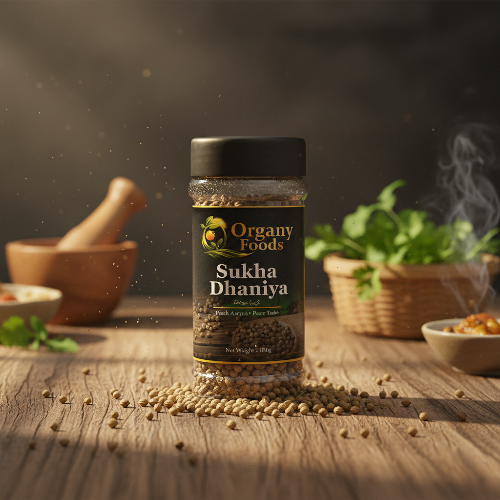 Organyfoods Sukha Dhaniya – Whole Coriander Seeds